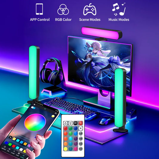 2PCS LED Pickup Light Bars – RGB Symphony Ambient Lamps with APP Control & Music Rhythm Sync
